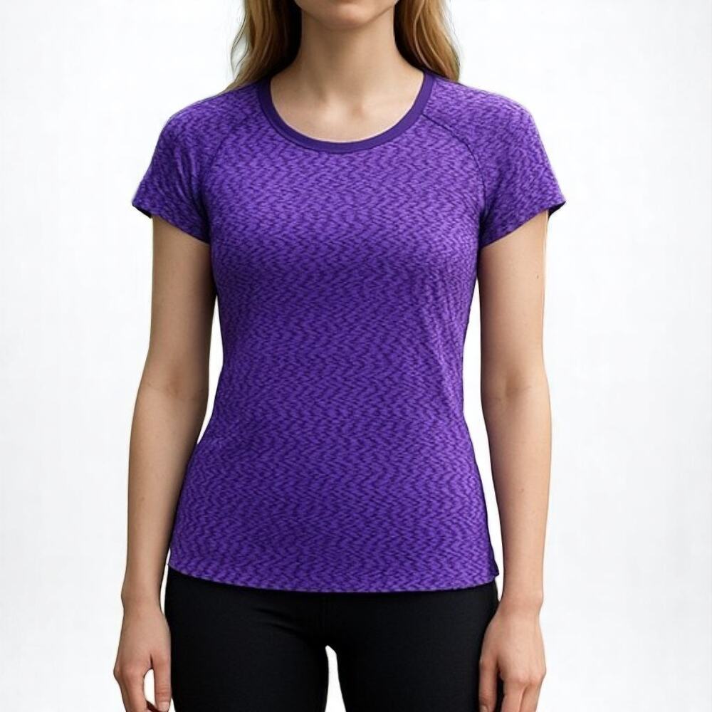 C9 CHAMPION Purple Abstract Short Sleeve Active Top